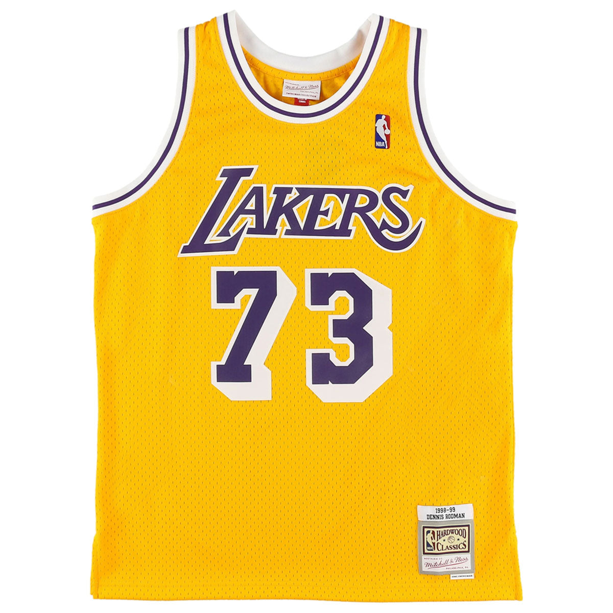 Mitchell&Ness Los Angeles Lakers - SW-Jersey - LAL #73 Dennis Rodman 98-99 YELLOW【SMJYCP20064】