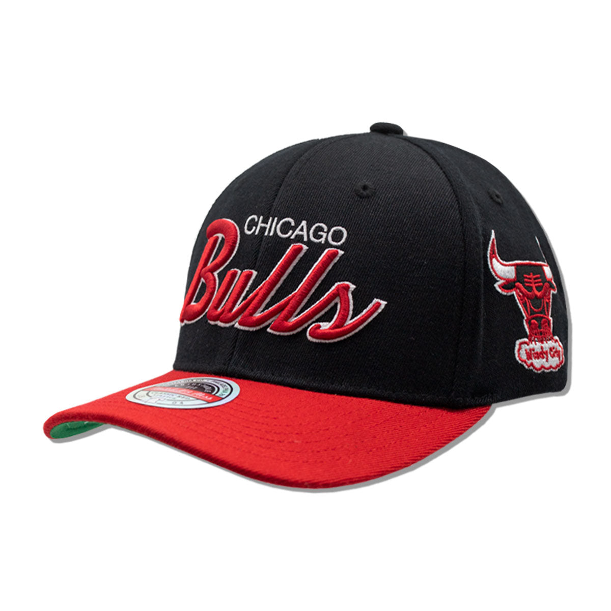 Mitchell&Ness Chicago Bulls - NBA TEAM SCRIPT 2.0 STRETCH SNAPBACK HWC【HHSS3284-CBU】