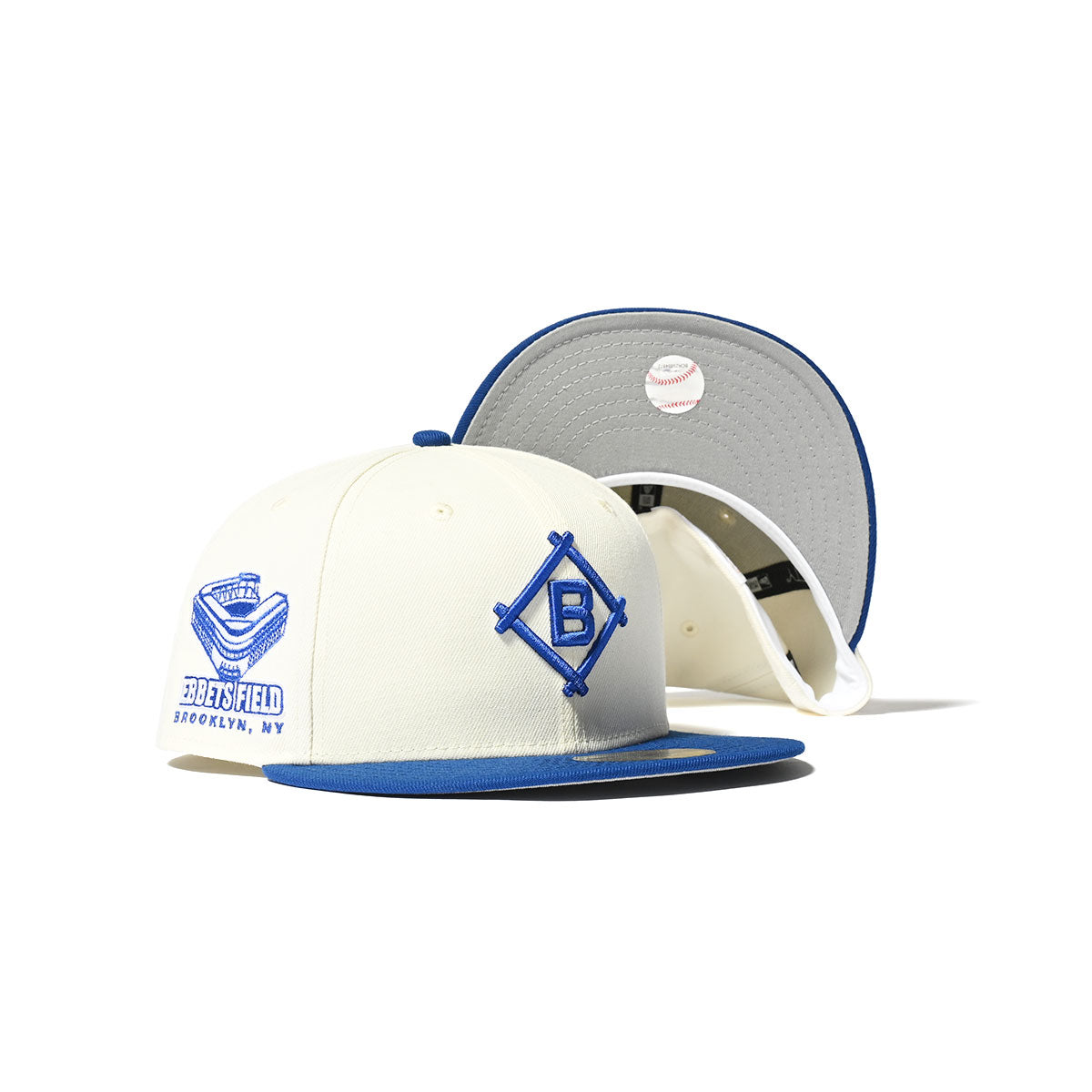 NEW ERA Brooklyn Dodgers EBBETS FIELD 59FIFTY CHROME/LT ROYAL【70758197】