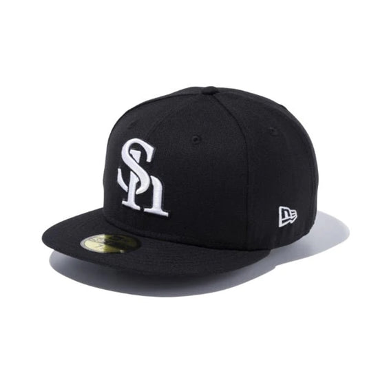 NEW ERA 福岡ソフトバンクホークス - 59FIFTY NPB FUKHAW BLK/WHT【13562222】