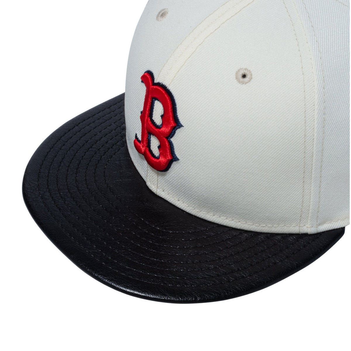 NEW ERA Boston Red Sox -59FIFTY Leather Visor C.WH/BK.L【14132564】