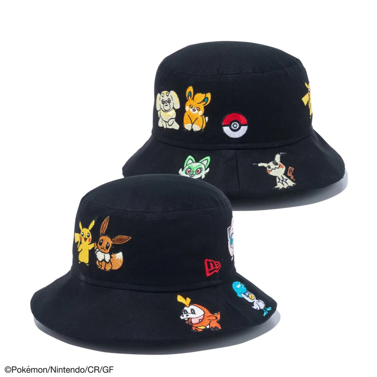 【KIDS】NEW ERA × POKEMON - YOUTH BUCKET01 POKEMON ALLOVER BLK【14124520】