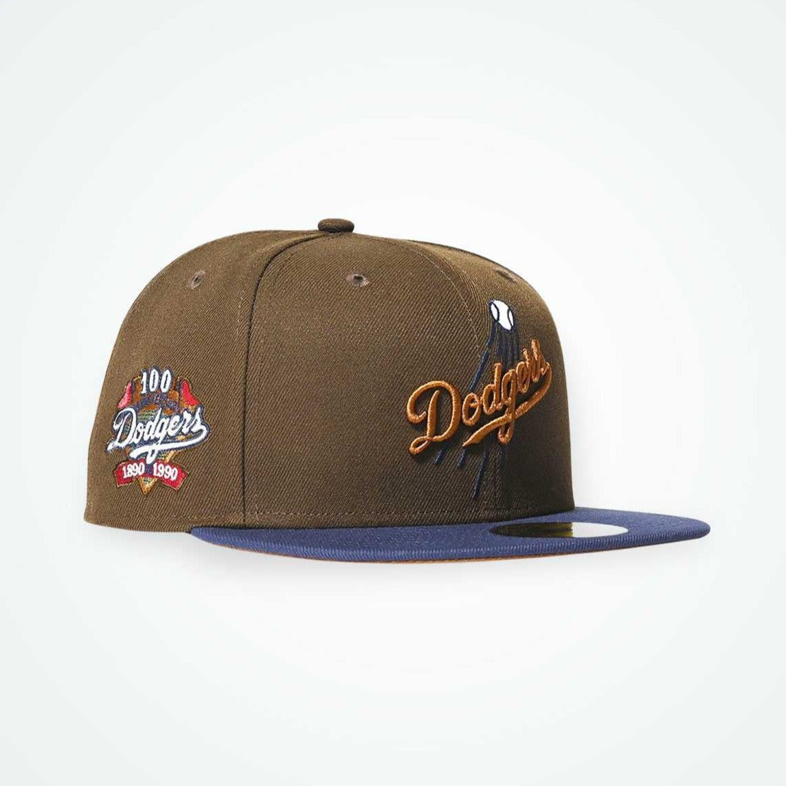 NEW ERA Los Angeles Dodgers - 5950 LOSDOD 100TH WALNUT LTNAVY【70832606】