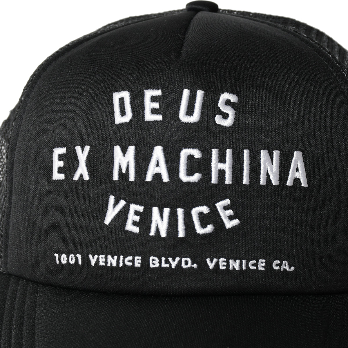 DEUS EX MACHINA VENICE ADDRESS TRUCKER BLACK【DMA47620】