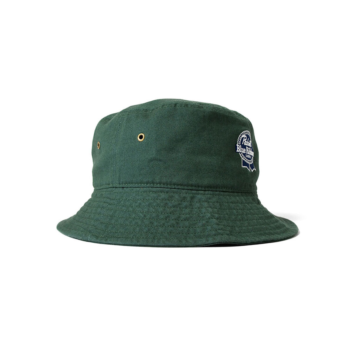 PABST BLUE RIBBON LOGO BUCKET HAT DARK GREEN【PB211405】
