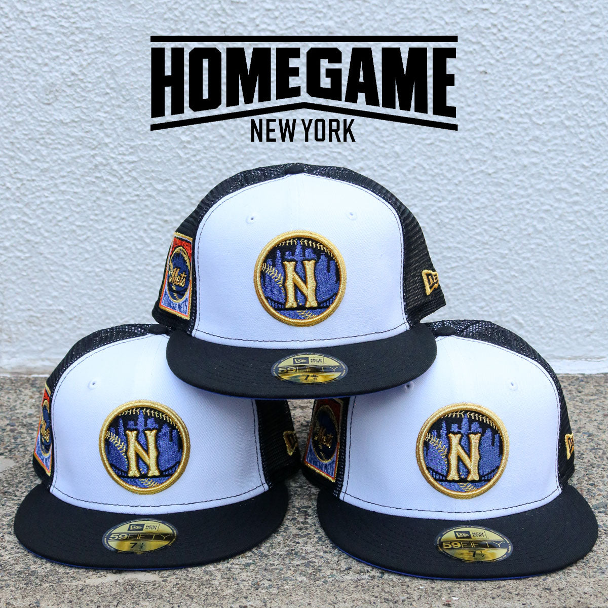 NEW ERA New York Mets - 59FIFTY 25th Anniv MIRACLE METS MESH BLACK/WHITE