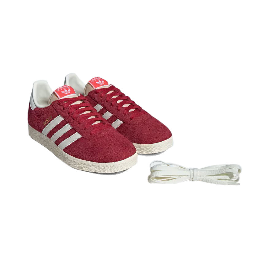 adidas - GAZELLE MENS WMNS  Gray One/Footwear Team Victory Red/Off White/Cream White 【IF9652】