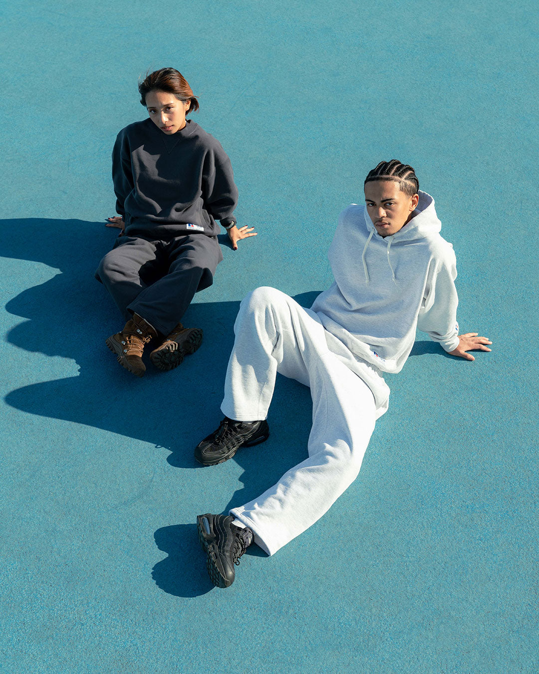 RUSSELL ATHLETIC | HOMEGAME - PRO COTTON LOOPBACK TERRY SWEAT HOODIE ASH【26FW-HG-001】