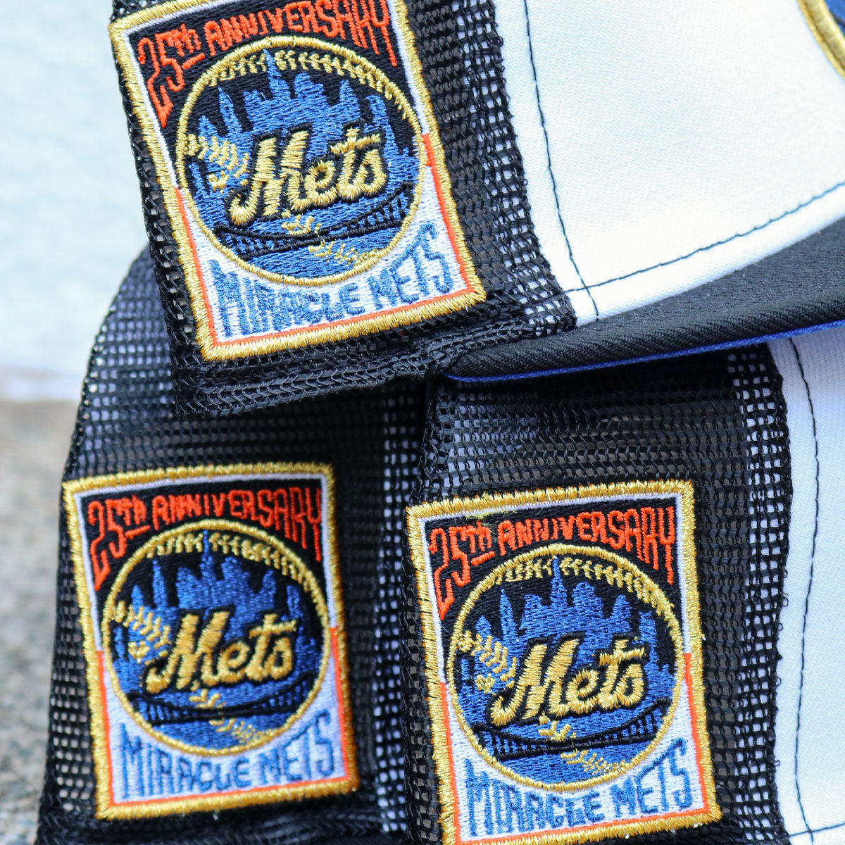 NEW ERA New York Mets - 59FIFTY 25th Anniv MIRACLE METS MESH BLACK/WHITE