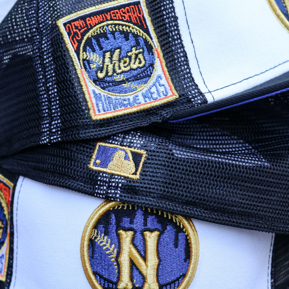 NEW ERA New York Mets - 59FIFTY 25th Anniv MIRACLE METS MESH BLACK/WHITE