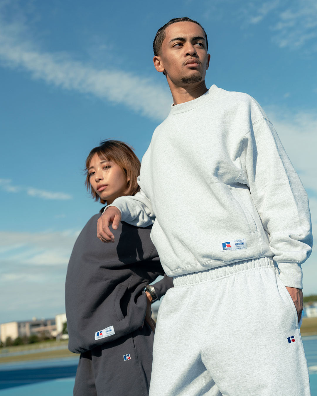 RUSSELL ATHLETIC | HOMEGAME - PRO COTTON LOOPBACK TERRY SWEAT CREWNECK BLACK【26FW-HG-002】