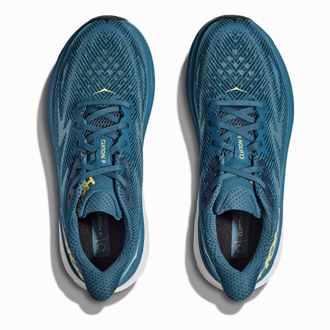 HOKA - MENS CLIFTON 9 MIDNIGHT OCEAN/BLUE STEEL【1127895-MOBS】