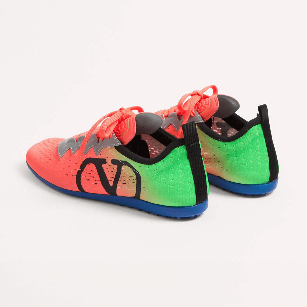 VALENTINO GARAVANI - Chromathon Technicalfabric Sneaker "Coral Fluo/Neon Green" 【6Y2S0J55RWL】