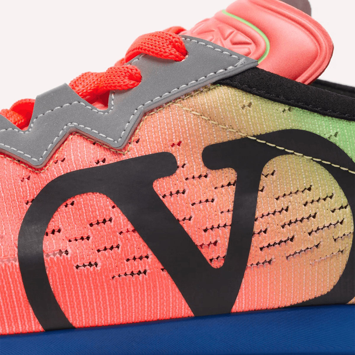 VALENTINO GARAVANI - Chromathon Technicalfabric Sneaker "Coral Fluo/Neon Green" 【6Y2S0J55RWL】