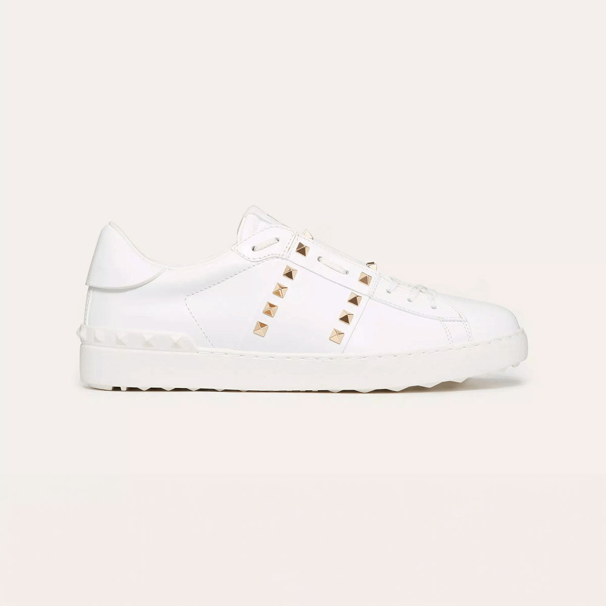 VALENTINO GARAVANI - Rockstud Untitled Calfskin Sneaker "White"【6Y2S0931BHS】