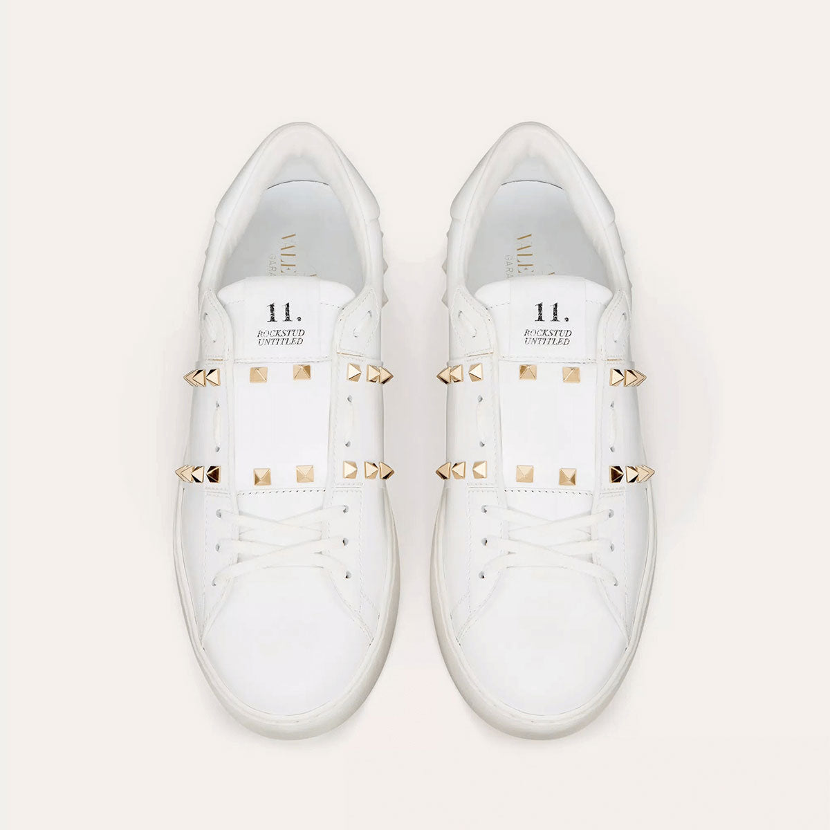 VALENTINO GARAVANI - Rockstud Untitled Calfskin Sneaker "White"【6Y2S0931BHS】