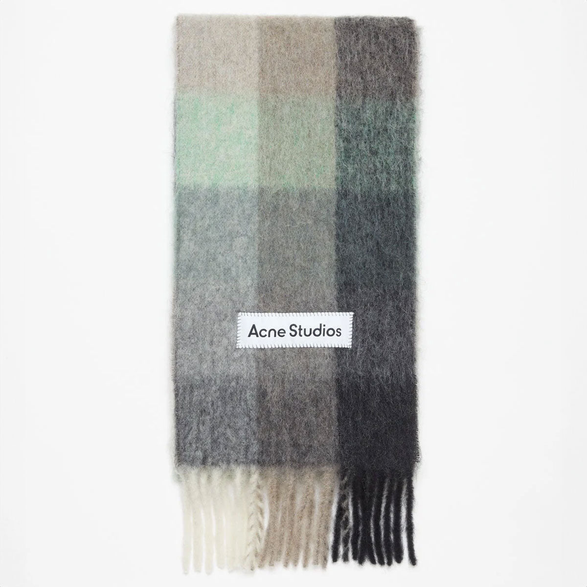 Acne Studios - SCARF "GREEN/GRAY/BLACK"【FN-UX-SCAR000115】