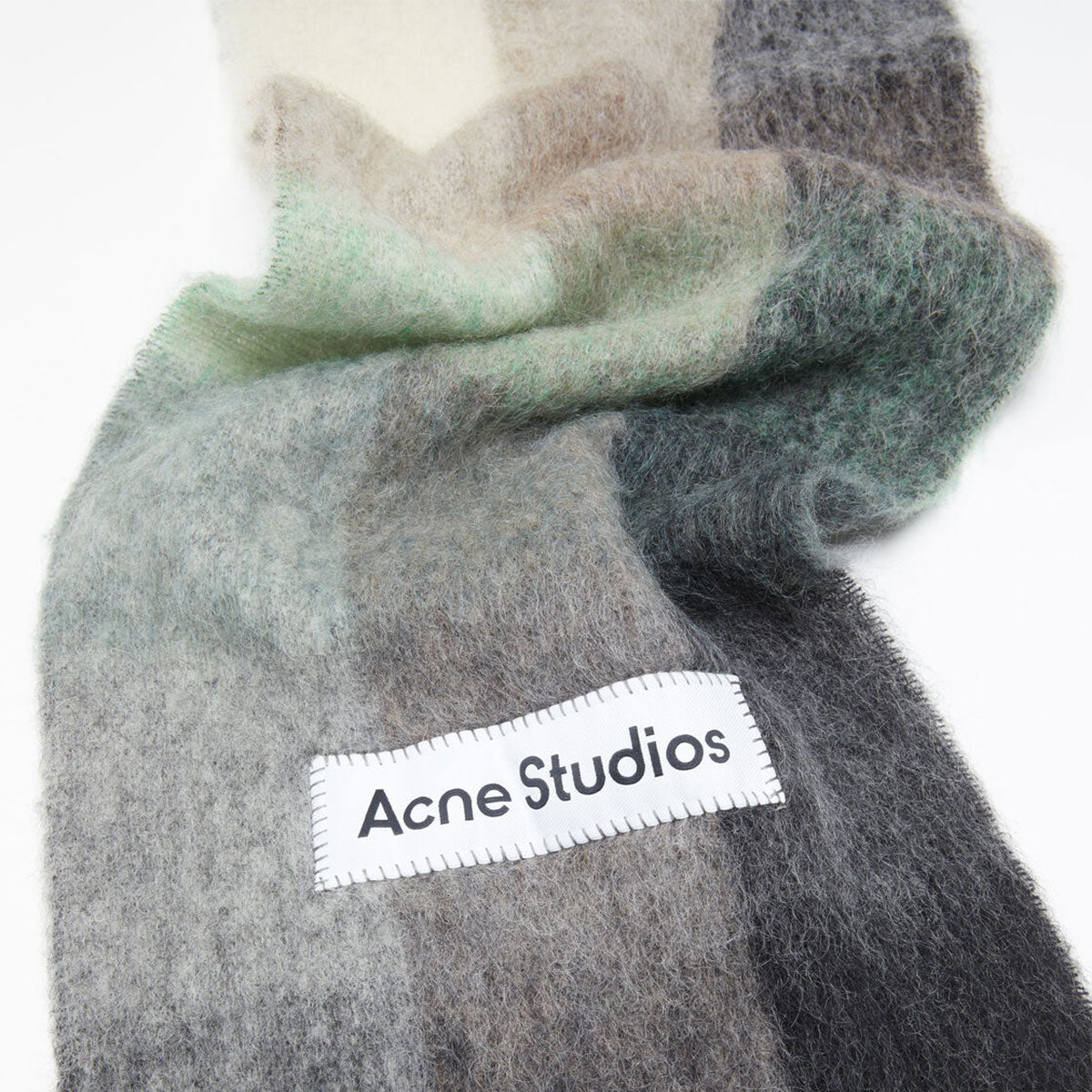 Acne Studios - SCARF "GREEN/GRAY/BLACK"【FN-UX-SCAR000115】