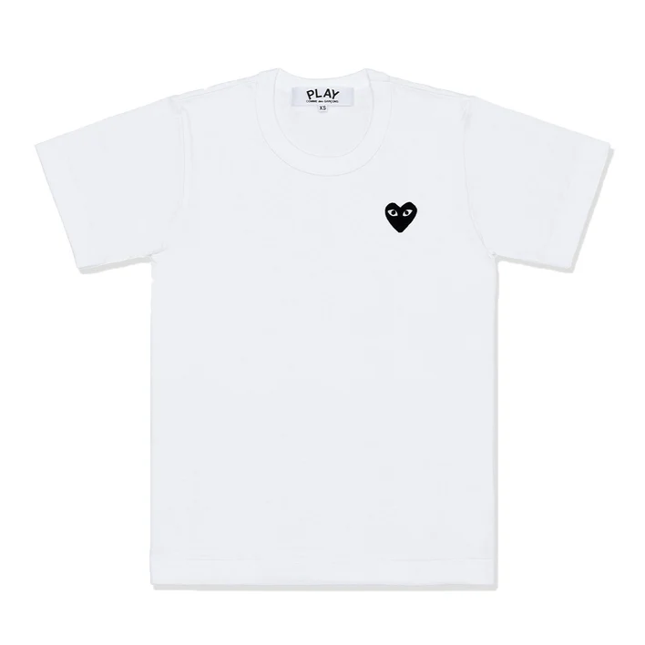 PLAY CDG - MINI HEART T-SHIRT WHITE/BLACK【AX-T064-051