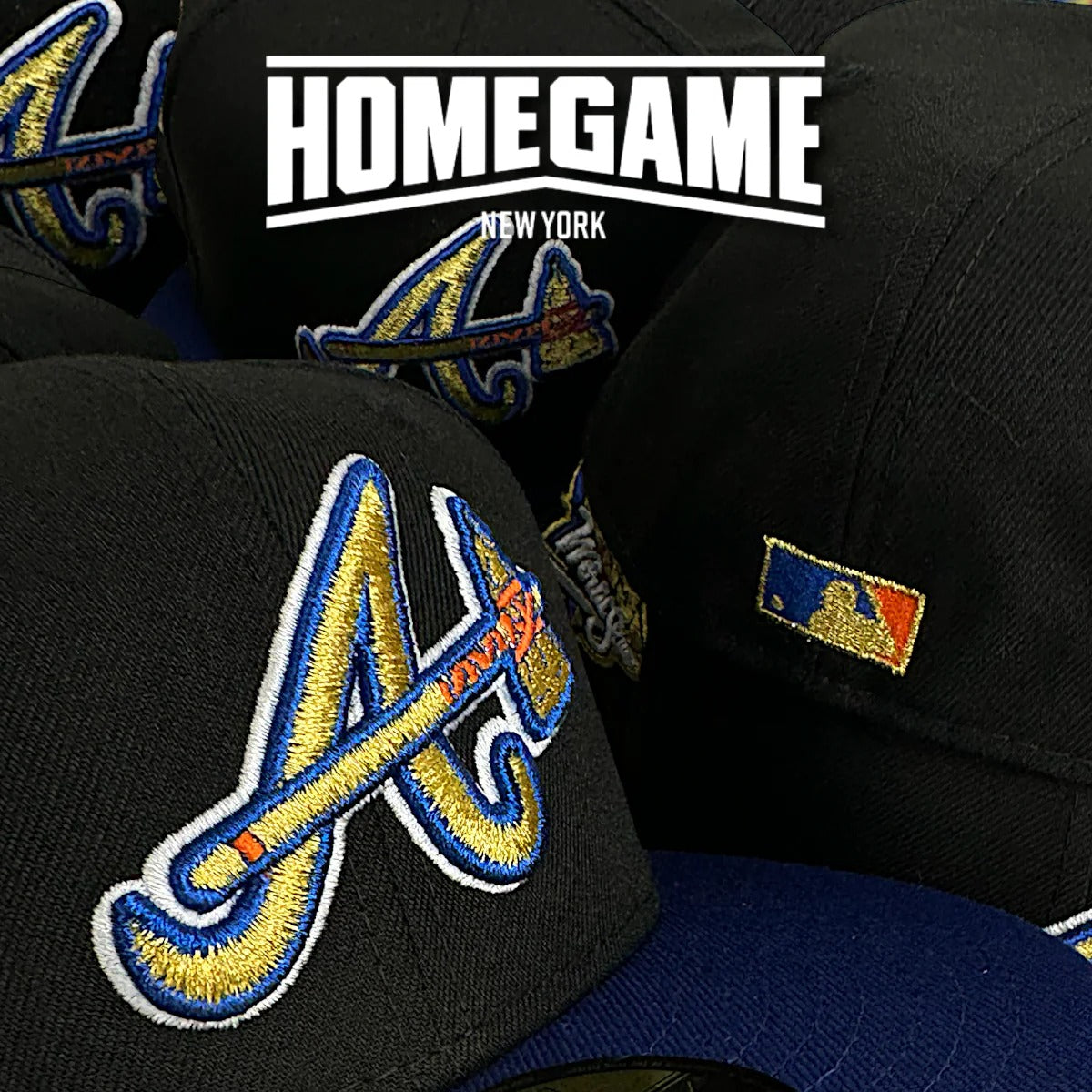 NEW ERA - 59FIFTY 亞特蘭大勇士隊 1999 年世界大賽黑/深皇家色