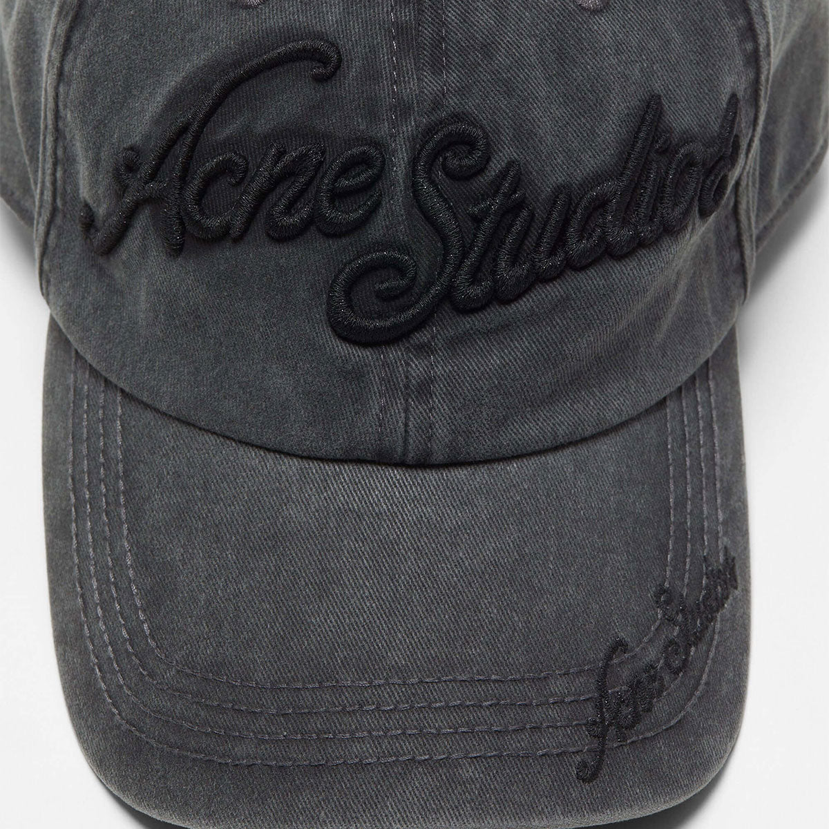 Acne Studios - Logo Cap "Faded Black"【FN-UX-HATS000314】