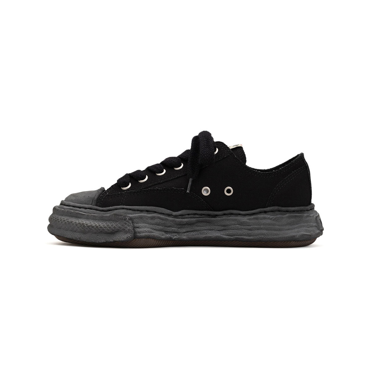 Maison MIHARA YASUHIRO ミハラヤスヒロ PETERSON 23 ピーターソン23 CANVAS LOW-TOP BLACK/BLACK ブラック/ブラック 【A13FW713】