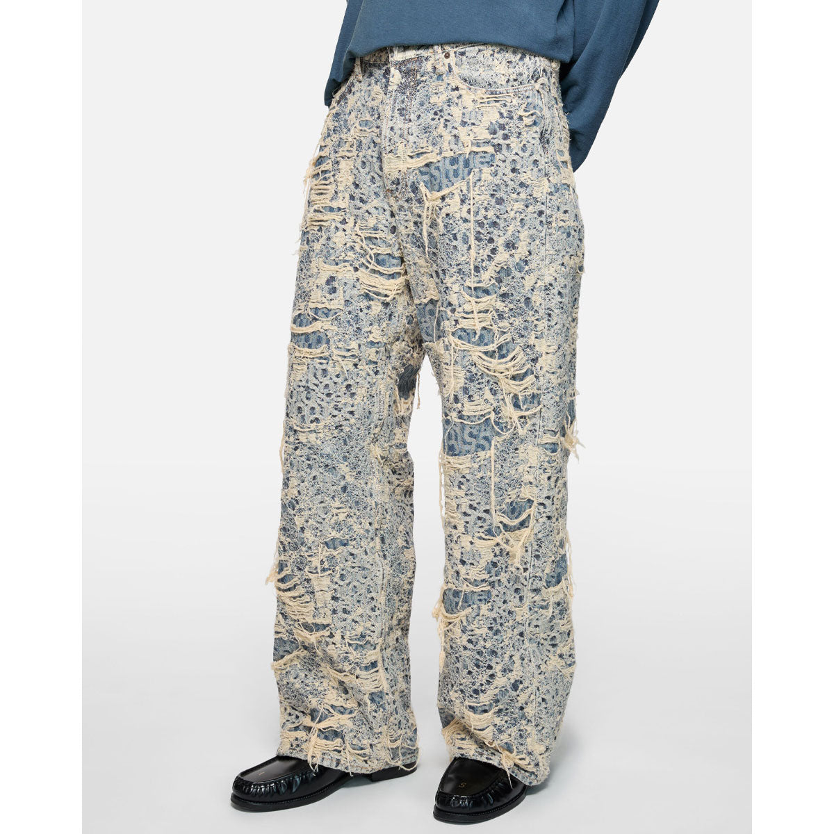 ACNE STUDIOS - 1981 U DENIM DISTRESSED MONOGRAM