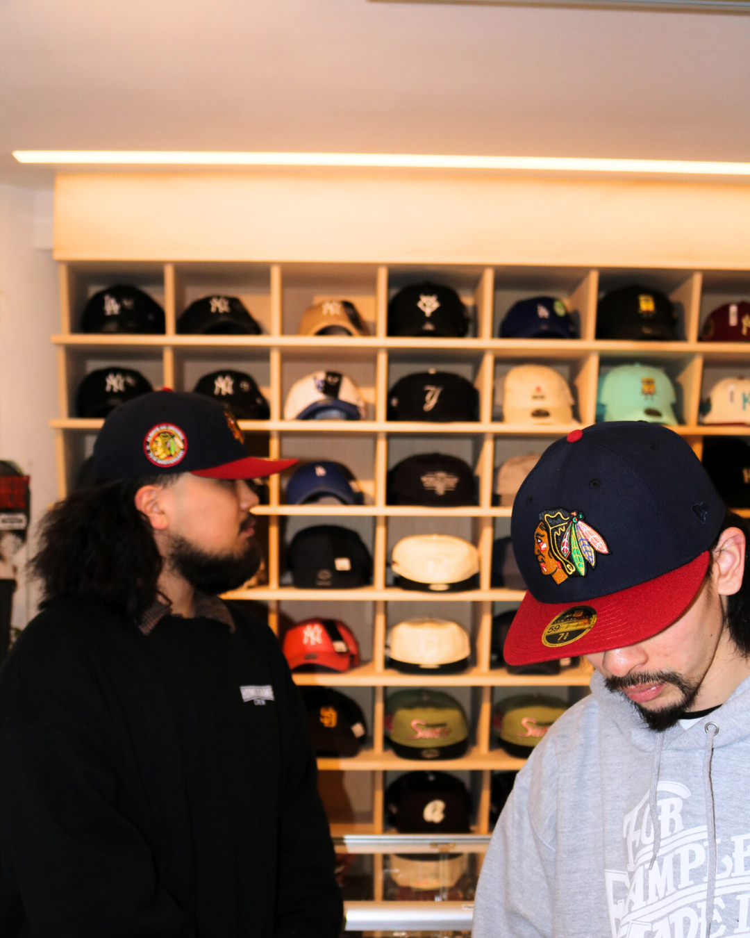 NEW ERA - CHICAGO BLACKHAWKS CO INDIAN HEAD 75TH ANNIV LP 59FIFTY NAVY/RED 【71021930】