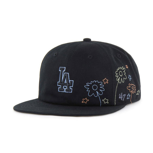 47 BRAND Los Angeles Dodgers - FLORA CAPTAIN RL BLACK 【B-FLORL12GWP-BK】