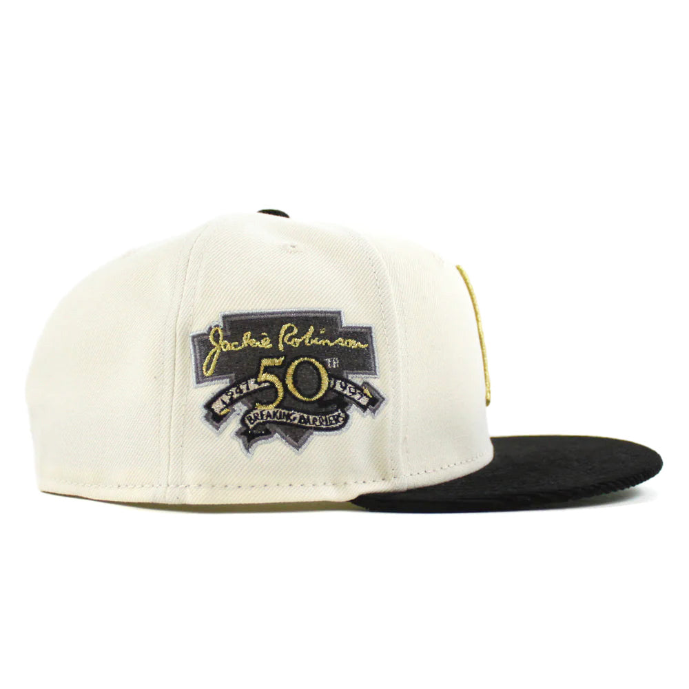 NEW ERA 布魯克林道奇隊 - 59FIFTY 42 JACKIE ROBINSON 鍍鉻白色燈芯絨