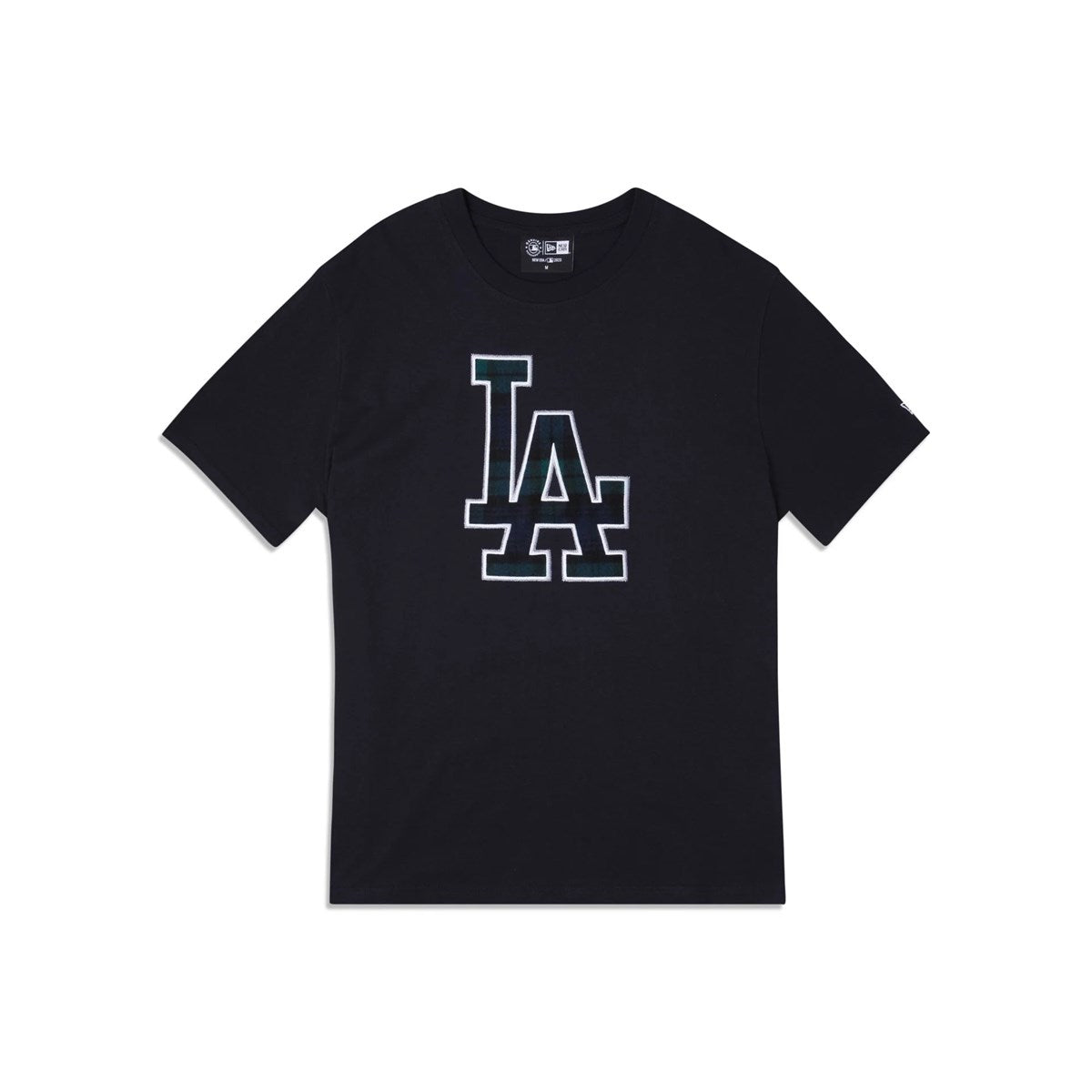 NEW ERA 洛杉磯道奇隊 - 格紋 T 卹 BLACKWATCH