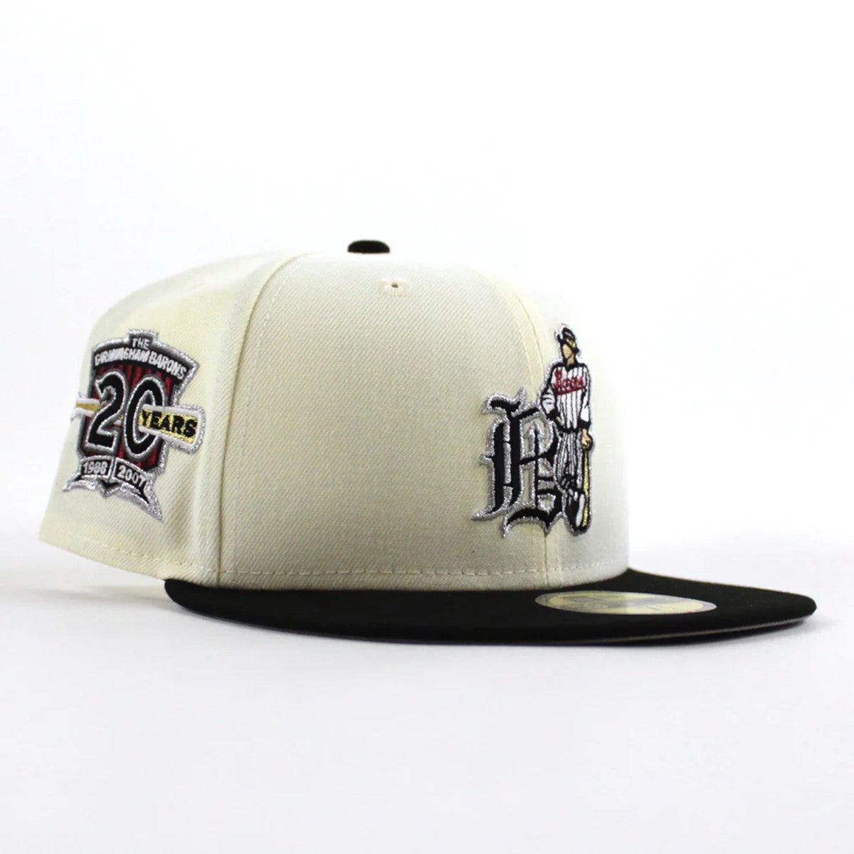NEW ERA BIRMINGHAM BARONS - 20TH ANV 59FIFTY CHROME/BLACK