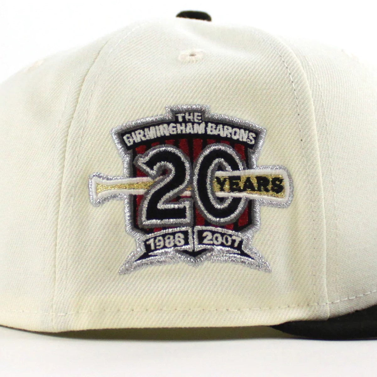 NEW ERA BIRMINGHAM BARONS - 20TH ANV 59FIFTY CHROME/BLACK