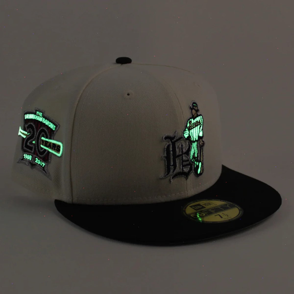 NEW ERA BIRMINGHAM BARONS - 20TH ANV 59FIFTY CHROME/BLACK