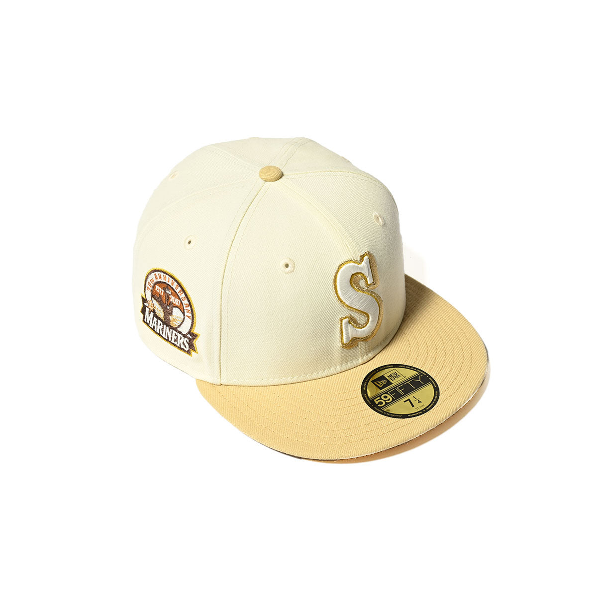 NEW ERA 西雅圖水手隊 - 59FIFTY 30th ANV 奶油色/駱駝色