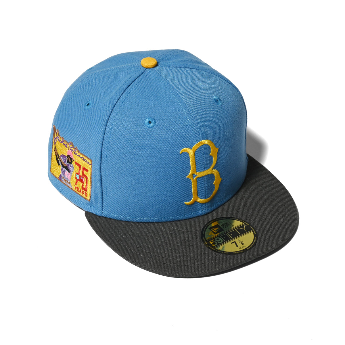 NEW ERA 布魯克林道奇隊 - 59FIFTY J.ROBINSON 75 年藍色/深灰色