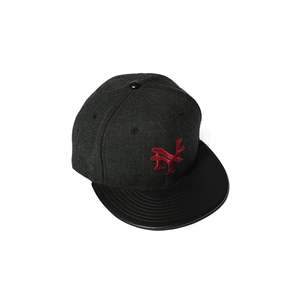 NEW ERA 紐約古巴人 - 59FIFTY HERITAGE 系列 PU 皮革遮陽板 黑色/黑色