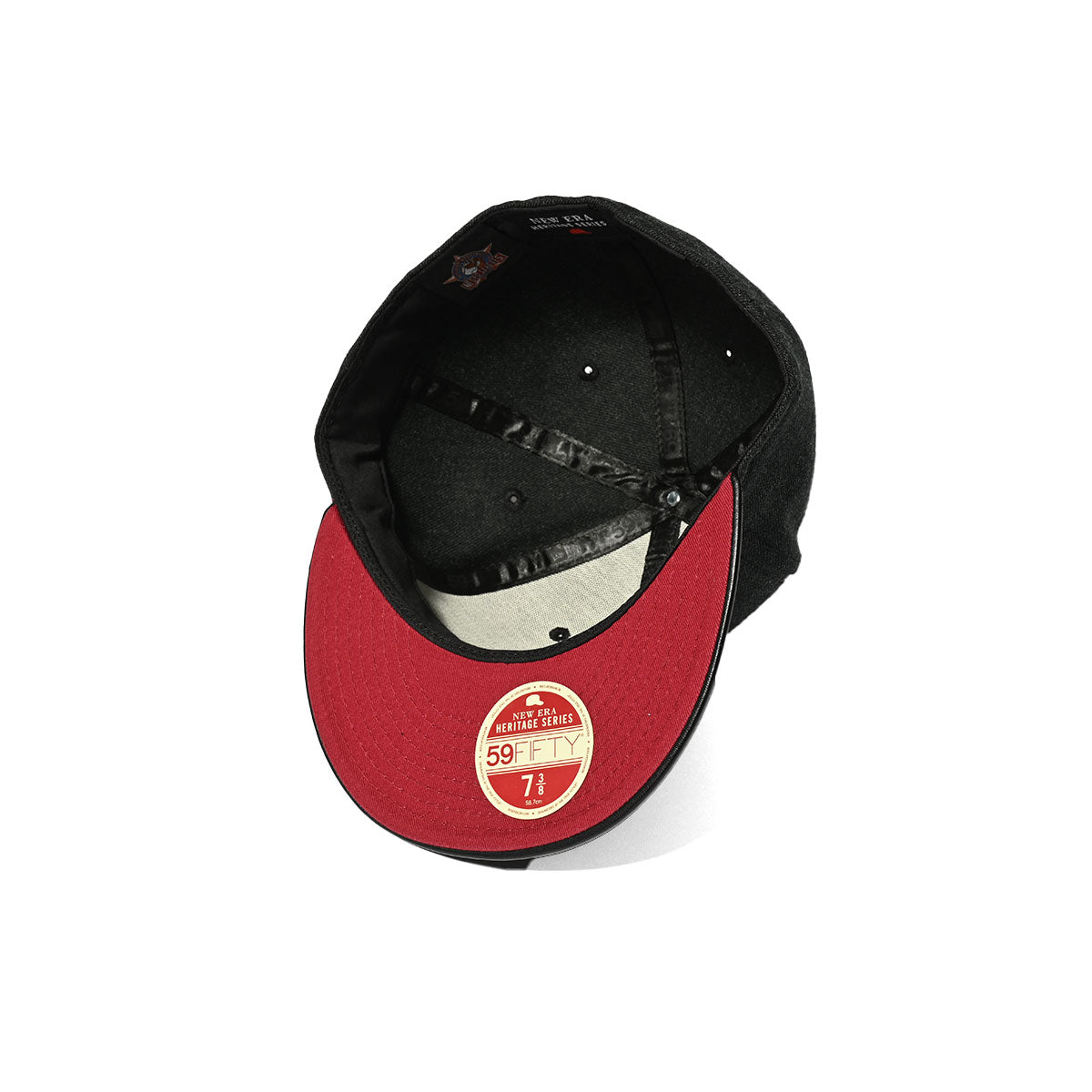 NEW ERA 紐約古巴人 - 59FIFTY HERITAGE 系列 PU 皮革遮陽板 黑色/黑色