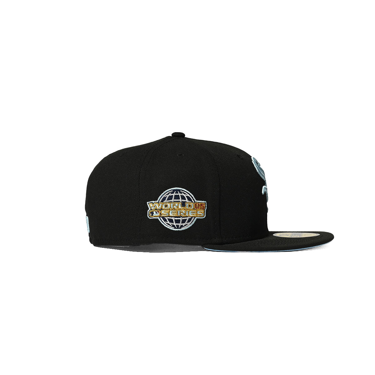 NEW ERA 芝加哥白襪 - 59FIFTY WS 2005 繫帶遮陽帽黑色/藍色