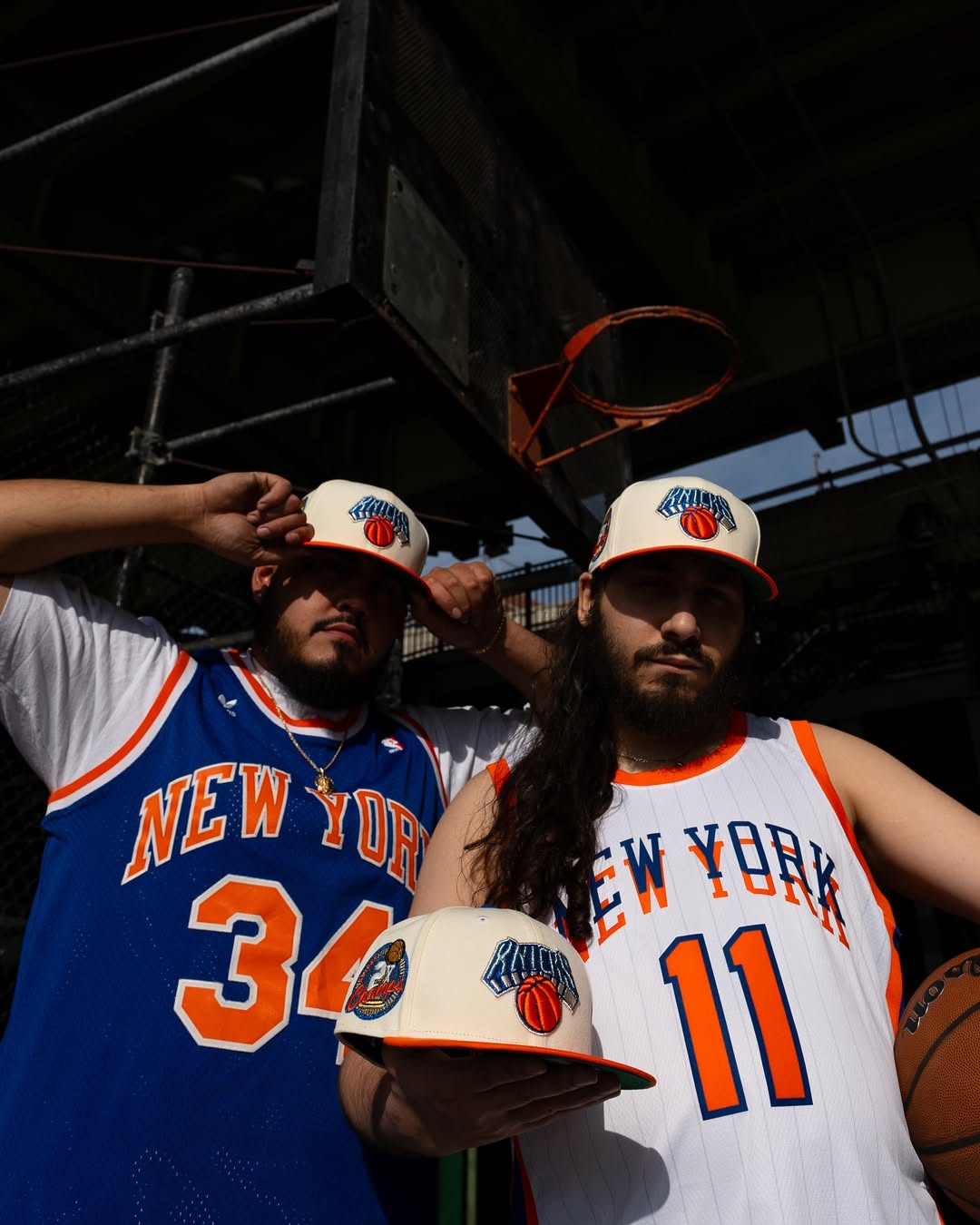 NEW ERA - New York Knicks CO 59Fifty 2x Champs Chrome White/Rush Orange