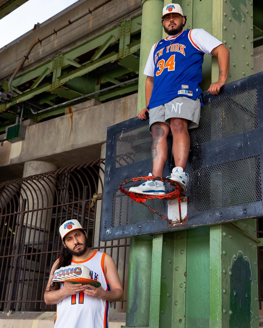 NEW ERA - New York Knicks CO 59Fifty 2x Champs Chrome White/Rush Orange