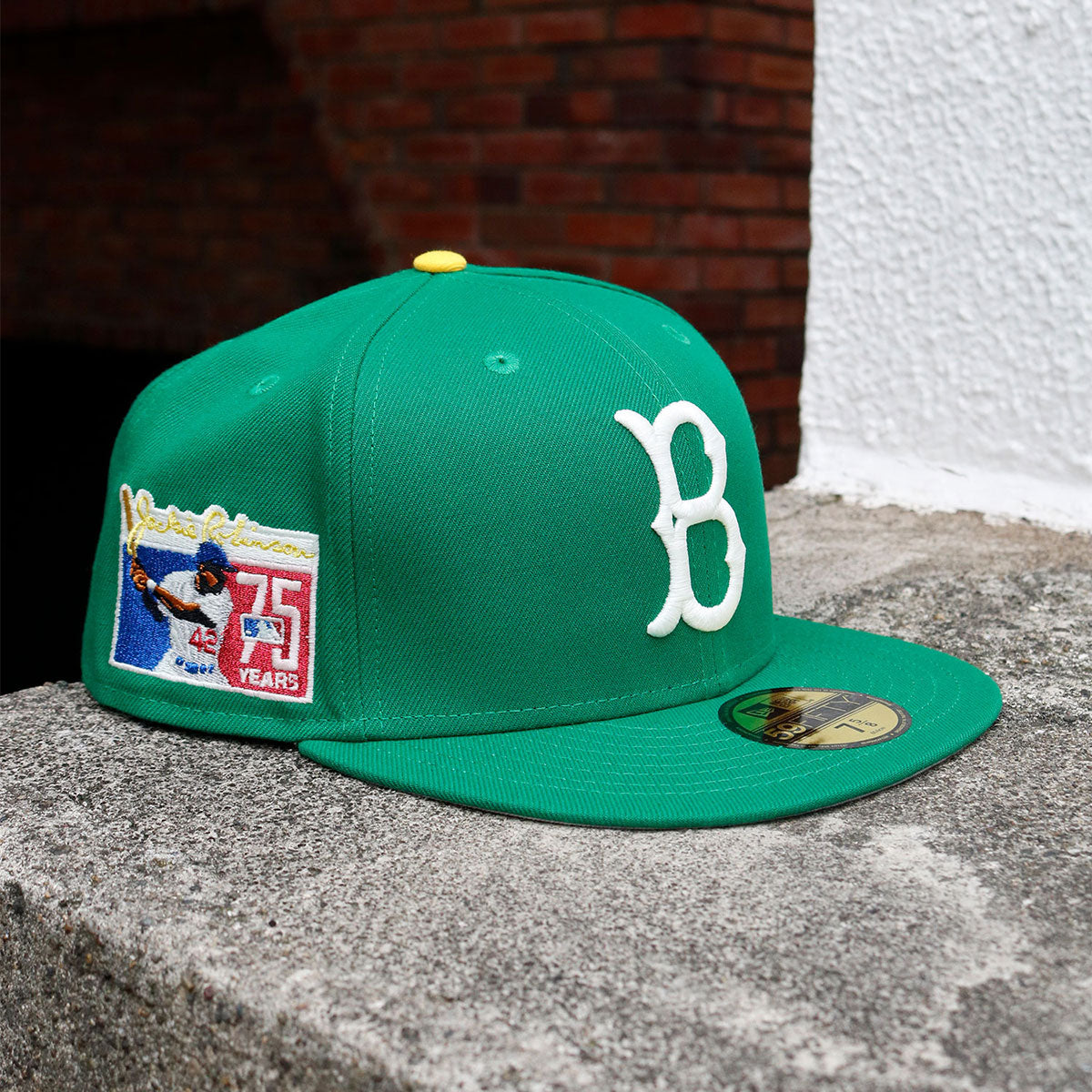 NEW ERA - Brooklyn Dodgers CO 59FIFTY Jackie Robinson 75th years Kelly Green