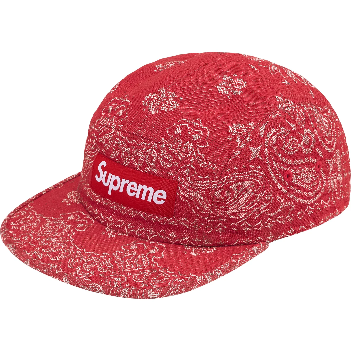 Supreme - Bandana Denim Camp Cap RED SS25H86