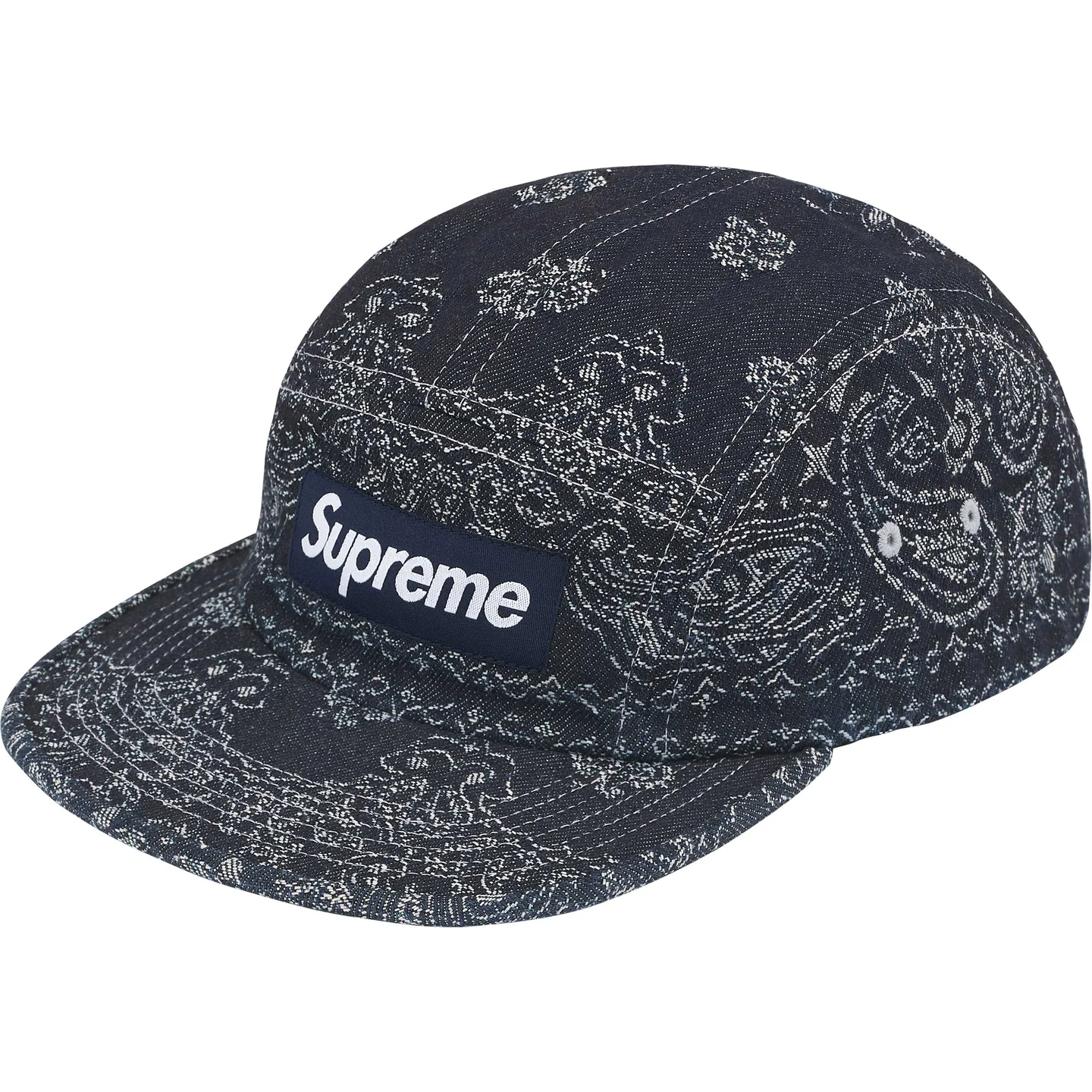 Supreme - Bandana Denim Camp Cap INDIGO SS25H86