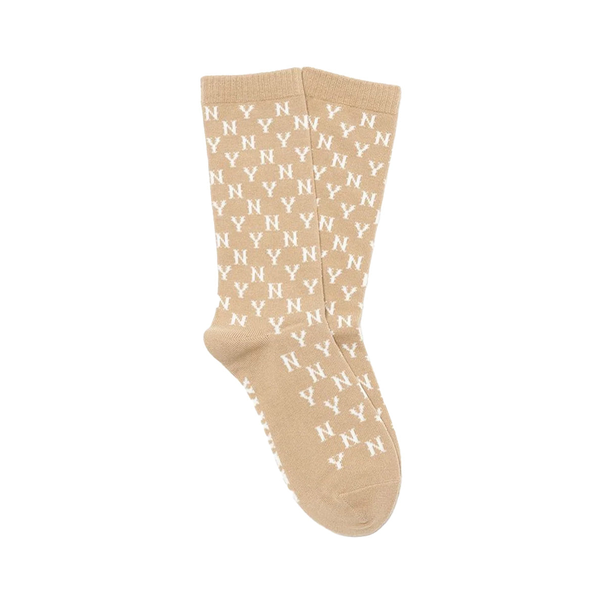 MLB - New York Yankees Monogram Classic Socks D.Beige【3ASOLM12N】
