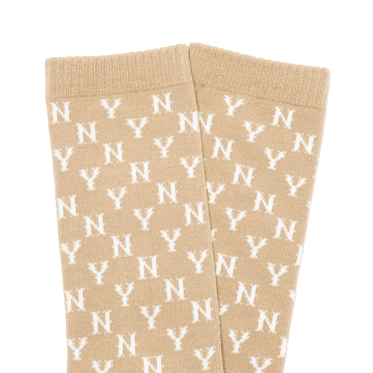 MLB - New York Yankees Monogram Classic Socks D.Beige【3ASOLM12N】