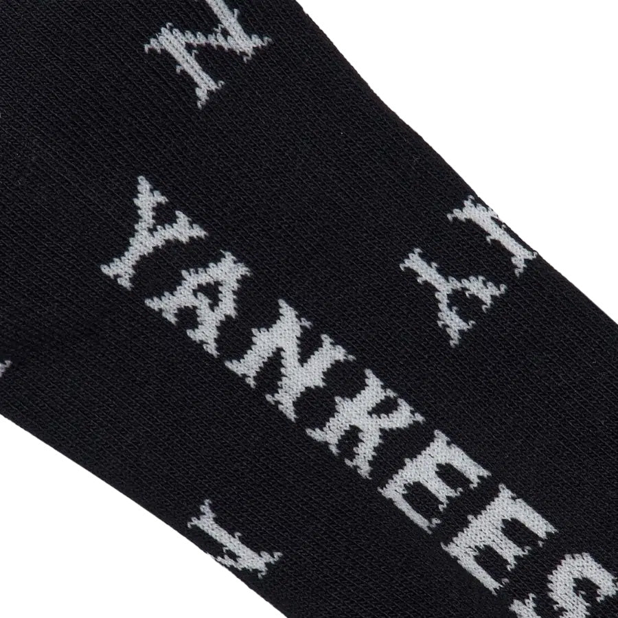 MLB - New York Yankees Dinamond Monogram Classic Socks Black【3ASOLM22N】