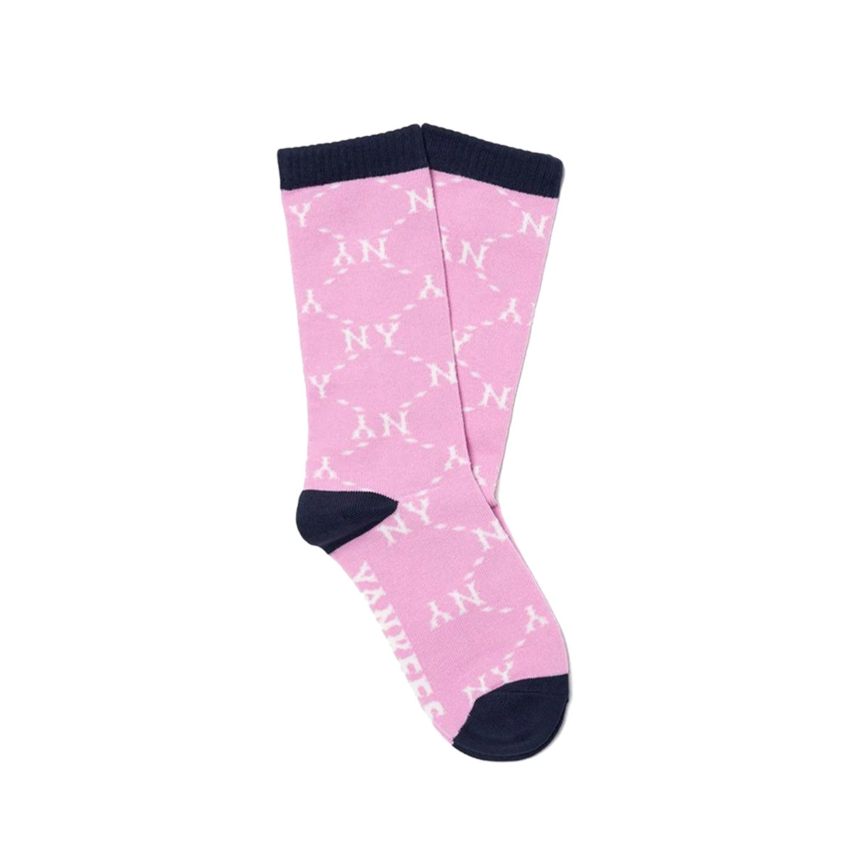 MLB - New York Yankees Dinamond Monogram Classic Socks Pink/Black【3ASOLM22N】