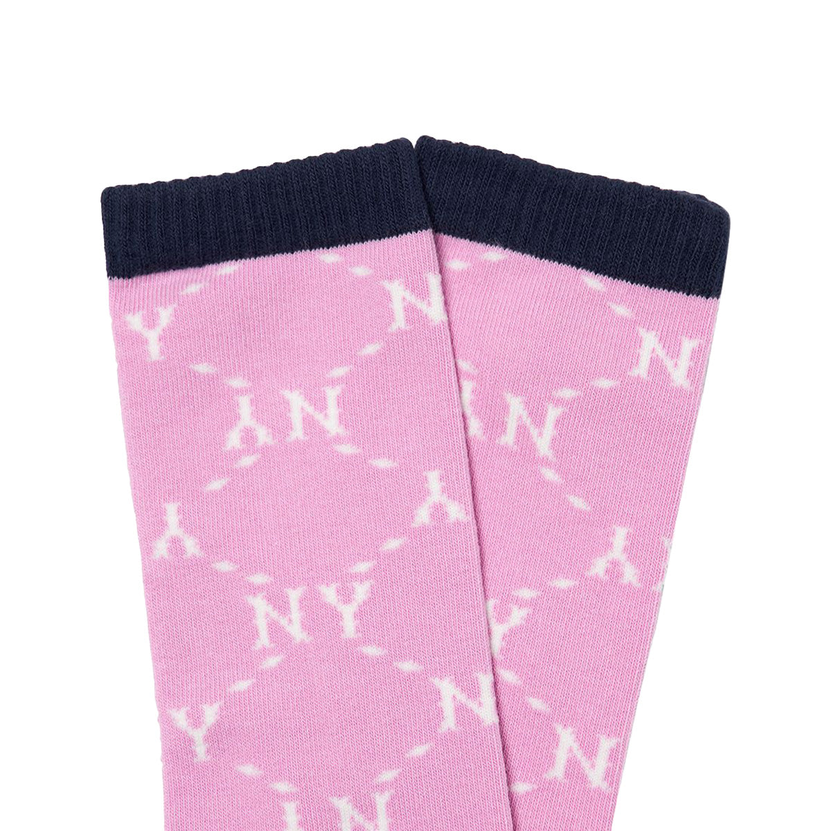 MLB - New York Yankees Dinamond Monogram Classic Socks Pink/Black【3ASOLM22N】