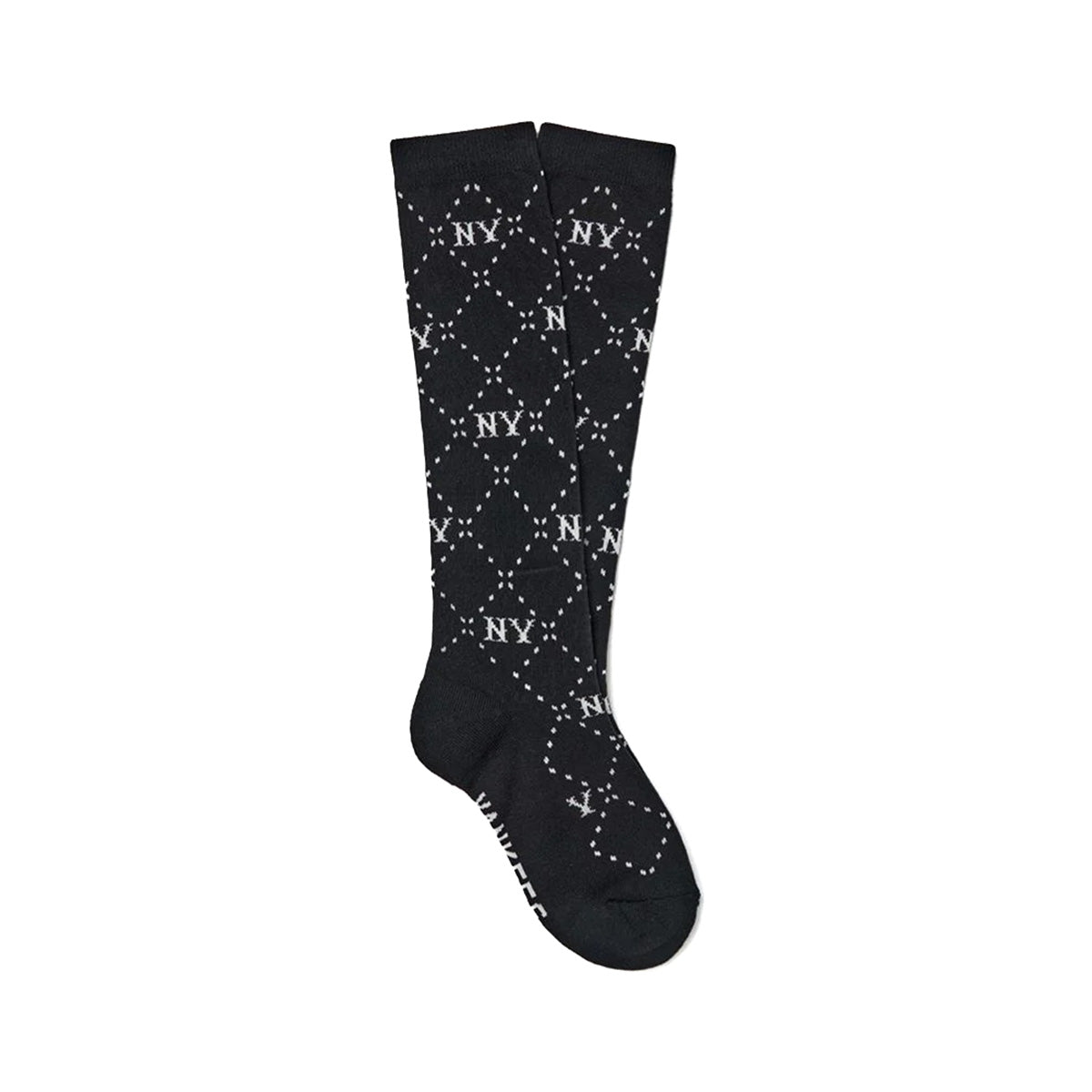 MLB - New York Yankees Dinamond Monogram Knee Socks Black【3ASOKM13N】